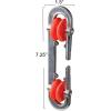 Household Essentials Metal Clothesline Spreader, Prevents Tangling and Twisting Clotheslines, Rust-Resistant, Silver and Red