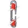 Household Essentials Metal Clothesline Spreader, Prevents Tangling and Twisting Clotheslines, Rust-Resistant, Silver and Red