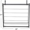 Household Essentials Metal Expandable Over the Door Drying Rack, Gray