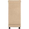 Household Essentials Narrow Collapsible Laundry Hamper with Liner and Lid, Silver(Latte)