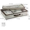 Household Essentials Natural 545 Vision Box with Lid and Handles | Tabletop Linen Storage Set Canvas with Brown Trim(Natural)