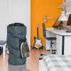 Household Essentials On-the-go Drawstring Laundry Backpack Bag, Grey