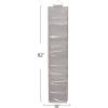 Household Essentials Over-The-Door Cotton Blend and Plastic Shoe Organizer with 20 Storage Pockets, Denim(Silver)