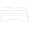 Household Essentials Oversized Cabinet Door Lid Holder, 3 Slots, Steel Wire Frame, White Powder Coating, Easy Installation, Hardware Included, Great for Larger Skillet Lids or Paper Bags(White Powder Finish)