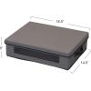 Household Essentials Platter Storage Chest, Gray(Grey)