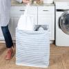 Household Essentials Rectangular Double Sorter with Handles, Blue and White Stripe