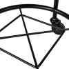 Household Essentials Round Laundry Hamper, Metal Frame with Wheels, Heavy Duty and Commercial-Grade, Black Polyester Bag, Great For Both Residential and Commercial Use(Black/Black)