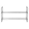 Household Essentials Stackable Two-Tier Shoe Rack, Chrome