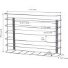 Household Essentials Tall Door Mount Cabinet Organizer, Sturdy Steel Wire Frame, Elegant Nickel Powder Finish, Mounts to Solid Surface, Included Hardware, Great for Tall or Large Items(Nickel Powder Finish)