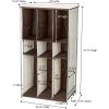 Household Essentials Transformer Boot Storage Rack, Adjustable Cubbies, Soft Poly-Cotton Fabric, Sturdy Steel Frame, Versatile and Stylish, Perfect for Short, Mid and Tall Boots, Natural and Brown 23 Inch