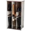Household Essentials Transformer Boot Storage Rack, Adjustable Cubbies, Soft Poly-Cotton Fabric, Sturdy Steel Frame, Versatile and Stylish, Perfect for Short, Mid and Tall Boots, Natural and Brown 23 Inch