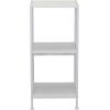 Household Essentials Trellis Open Storage Bookshelf with 2 Cube Compartments Mid Century Walnut Wood Grain and Black Metal(White)