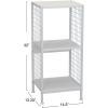Household Essentials Trellis Open Storage Bookshelf with 2 Cube Compartments Mid Century Walnut Wood Grain and Black Metal(White)