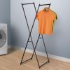Household Essentials Valet Folding Clothes Rack, Strong Metal X-Frame, Chic Design, Great for Guest and Dressing Rooms, Portable and Easy to Use, Folds Flat, White(Antique Bronze)