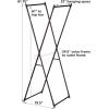 Household Essentials Valet Folding Clothes Rack, Strong Metal X-Frame, Chic Design, Great for Guest and Dressing Rooms, Portable and Easy to Use, Folds Flat, White(Antique Bronze)