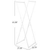 Household Essentials Valet Folding Clothes Rack, Strong Metal X-Frame, Chic Design, Great for Guest and Dressing Rooms, Portable and Easy to Use, Folds Flat, White(White)