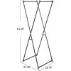 Household Essentials Valet Folding Clothes Rack, Strong Metal X-Frame, Chic Design, Great for Guest and Dressing Rooms, Portable and Easy to Use, Folds Flat, White(Black)