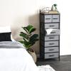 Household Essentials Victorian Style 8-Drawer Tower Storage Organizer Unit, Multicolor(Ashwood)