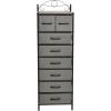 Household Essentials Victorian Style 8-Drawer Tower Storage Organizer Unit, Multicolor(Ashwood)