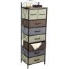 Household Essentials Victorian Style 8-Drawer Tower Storage Organizer Unit, Multicolor(Multi Color)