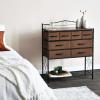 Household Essentials Victorian Style 8-Drawer Tower Storage Organizer Unit, Multicolor(Walnut)