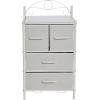 Household Essentials Victorian Style 8-Drawer Tower Storage Organizer Unit, Multicolor(White)