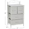 Household Essentials Victorian Style 8-Drawer Tower Storage Organizer Unit, Multicolor(White)