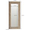 Household Essentials Walnut Rectangle Mirror Wall Décor(Ashwood)