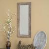 Household Essentials Walnut Rectangle Mirror Wall Décor(Ashwood)