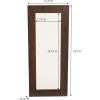 Household Essentials Walnut Rectangle Mirror Wall Décor(Mid Century Walnut)