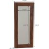 Household Essentials Walnut Rectangle Mirror Wall Décor(Rustic Hickory)