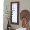 Household Essentials Walnut Rectangle Mirror Wall Décor(Rustic Hickory)