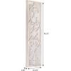 Household Essentials Walnut Rectangle Mirror Wall Décor(White)