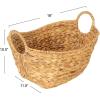 Household Essentials Water Hyacinth Basket with Handles
