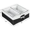 Household Essentials Wicker Basket Set, 3 Pieces, 1 Large and 2 Small Water Hyacinth Baskets for Storage and Organization(Paper Rope)