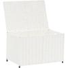 Household Essentials Woven Paper Rope Storage Chest with Hinged Lid and Integrated Handles, Grey(White)