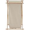Household Essentials X-Frame Wood Laundry Sorter, Collapsible Wood Frame with Washable Poly-Cotton Bags, Naturally Stylish Large(Natural)