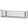 Household Essentials 1226-1 Long Basket Door Mount Cabinet Organizer | Mounts to Solid Cabinet Doors or Walls(Nickel Powder Finish)