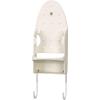 Household Essentials 166-1 Iron Wall Mount with Attached Ironing Board Hooks,White(Pack of 1)