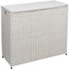 Household Essentials 3 Compartment Laundry Sorter, Wicker Laundry Sorter(White)