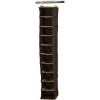 Household Essentials 311322 Hanging Shoe Storage Organizer for Closets |10 Pocket Shelves | Natural Canvas(Coffee)