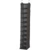 Household Essentials 311322 Hanging Shoe Storage Organizer for Closets |10 Pocket Shelves | Natural Canvas(Grey)