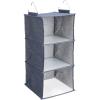 Household Essentials 311342 Hanging Closet Organizer | 3 Pocket Shelves | Natural Canvas(Denim)