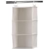 Household Essentials 311342 Hanging Closet Organizer | 3 Pocket Shelves | Natural Canvas(Natural)