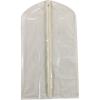 Household Essentials 311393 Hanging Garment Bag | Suit and Jacket Protector | Natural Cotton Canvas with Clear Vinyl Cover, Off-White(Suit Protector)