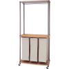 Household Essentials 3-Bag Laundry Sorter, Washable Linen Laundry Bags, 3-Load Capacity, Versatile, Light Ash(Natural)