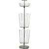 Household Essentials 3-Tier Boot Storage Tree, Matte Black(Silver)