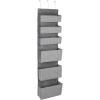 Household Essentials 6 Pocket Over the Door Pocket Organizer, PP Non-Woven Fabric Pockets, Reinforced Siding, Foldable, Versatile, Perfect for Residential and Commercial Doors, Grey