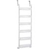 Household Essentials 6-Tier Basket Over-The-Door Organizer, Lime(White)