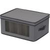 Household Essentials Balloon Wine Glass Storage Box, Strong Frame and Handles, Windowed Panel, Fully Removable Lid, Stackable and Foldable, Perfect for Wider Stemware, Gray(Grey)